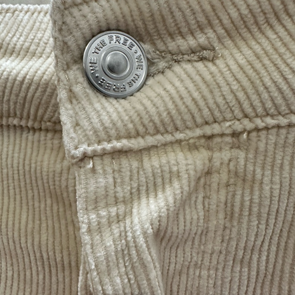 NEW Free People Cream High Rise Women Jeans - Picture 2 of 5